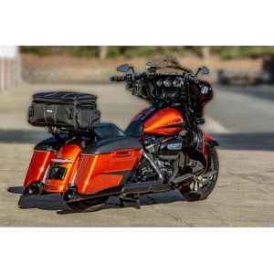 Orange Harley Davidson with RickRak for King HD Two-Up Detachable Luggage Rack