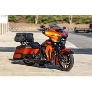 Orange Harley Davidson with RickRak for King HD Two-Up Detachable Luggage Rack