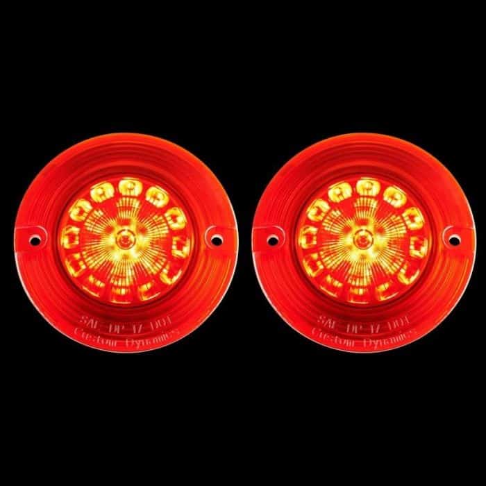 XMMT Pair Motorcycle 3 Pancake Style 1157 SMD Amber LED Turn Signal Panel Light Insert Bulb For Harley Davidson Electra Glide Road King Heritage Softail Road Glide,1157 Amber