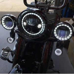 Alternative view of RickRak® Amber/White Front 1157 Bullet Style Led Inserts