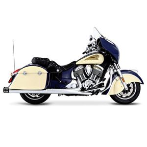 500-0500-Slot Rinehart Racing Chrome 4″ Slip-On Mufflers With Slot End Caps Fits 2014 to 2016 Indian Chief