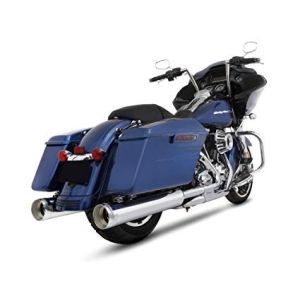 500-0185C Rinehart Racing DBX45 4.5" Chrome Slip-On Mufflers with Chrome Tradition End Caps for 2017-Newer Harley Touring Models