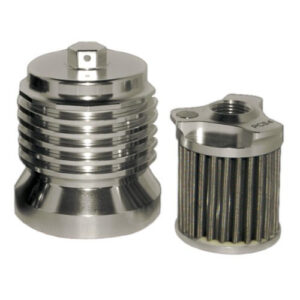 PC Racing PCS4C Stainless Steel Polished Aluminum Flo Oil Filter