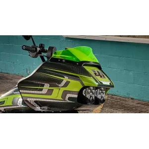 Motorcycle with the Klock Werks Green Ice Kolor Flare&trade; Windshield for '15-'22 Road Glide