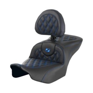 Saddlemen® Road Sofa Standard w Backrest - Blue Stitch