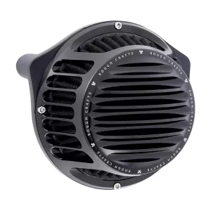 Arlen Ness® Rough Crafts® Round Air Cleaner for '17 UP M8 - BLACK