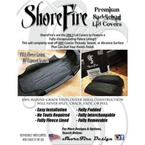 ShoreFire's are the ONLY lid Covers to Feature a Fully-Encapsulating Fleece Lining!! This will completly seal off ANY Coarse Threads, Seams, or abrasive Surface That Can Dull Your Paints Finish