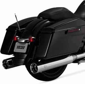 Alternative view of Vance and Hines 16650 Chrome Oversized 450 Titan Slip-on Mufflers for 2017-Newer Harley-Davidson M8 Touring Models