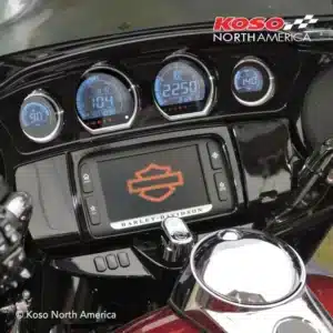 Alternative view of Koso® HD-03 4pc LCD Gauge Kit - 8 Changeable Colors - for '14-'23 Harley-Davidson® Touring