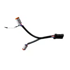 Plug and play wire harness plugs into factory wiring