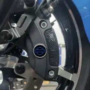 Alternative view of RickRak® Front Brake Caliper Inserts - Bar and Shield - Orange & Blue