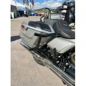 SBC Performance Harley Touring Performance Bag Guards Mounted on Harley