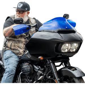 Alternative view of Klock Werks Flare® Handguards '23-'25 Harley-Davidson - Blue