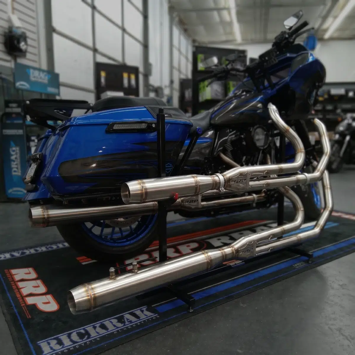RRP&reg; RickRak Performance&trade; Harley M8 Touring Stainless 2-1 Exhaust Pipe in Full Length or Shorty