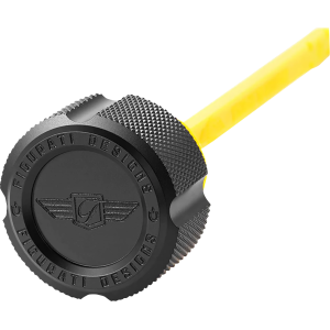 Performance Magnetic Oil Dipstick - Knurled - Black - M8 Touring/Trike