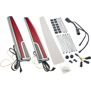 Ciro Calade® Tail Light - LED - Red Lens - Chrome - Tri Glide