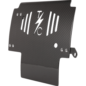 Thrashin® Skid Plate - Carbon Fiber/Gloss - With Black Brackets - FLHX/FLTRX TSC-3034-1