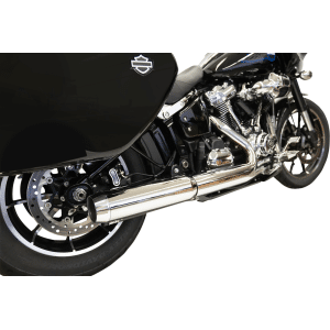 Bassani® 4" Slip-On Muffler with 2-1/2" x 10" Baffle Core - Softail - Chrome 1S38FP