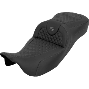 Saddlemen® Extended Reach RoadSofa™ Seat - Dragon Scale - w/o Backrest - Gray Stitch - FLH/FLT '08-'25
