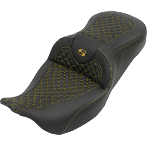 Saddlemen® Roadsofa™ Seat - without Backrest - Dragon Stitch - Gold Stitch - FLH/FLT '08-'25