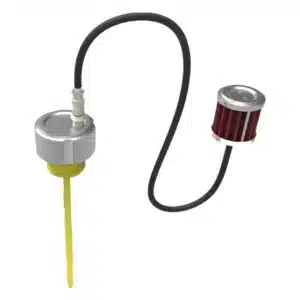 Figurati® Performance Vented Dipstick for Harley-Davidson Touring M8 '17-'26- Knurled Silver