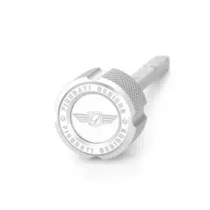 Figurati® Performance Magnetic Transmission Dipstick for Harley-Davidson M8 (2017-2025) - Knurled Raw Silver