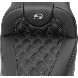 Alternative view of Saddlemen® Roadsofa™ Extended Reach Seat - without Backrest - Lattice Stitch - Dark Gray Stitch - FL/FX '23-'24 823-07-20702