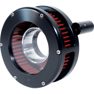 Feuling® Slim BA Air Cleaner Kit - Black/Clear - Red Filter - Twin Cam 5444-S