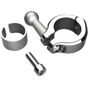 Ciro&reg; Aluminum Clamp Kit - Ball Mount - 7/8" - 1" Handlebars - Chrome 50128