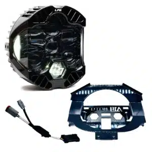 A10 Moto&reg; 23.5+ HD Street Glide Baja Designs DOT LP6 Lighting Combo Kit 127128 - Bracket & Harness + Clear DOT LP6 w/ White DRL