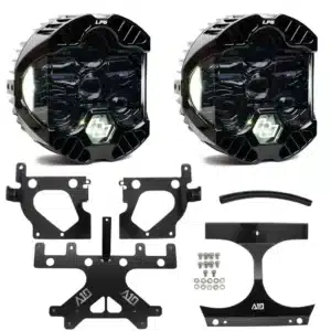 A10 Moto&reg; 15&ndash;23 HD Road Glide Baja Designs DOT LP6 Lighting Combo Kit - Bracket & Harness + 2 Clear DOT LP6 w/ White DRL