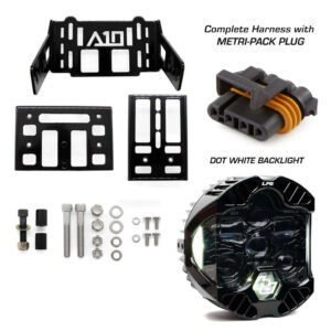 A10 Moto&reg; Universal 3.5" DOT LP6 Memphis Shades Road Warrior Lighting Combo Kit - Metripac - White Backlight DOT LP6